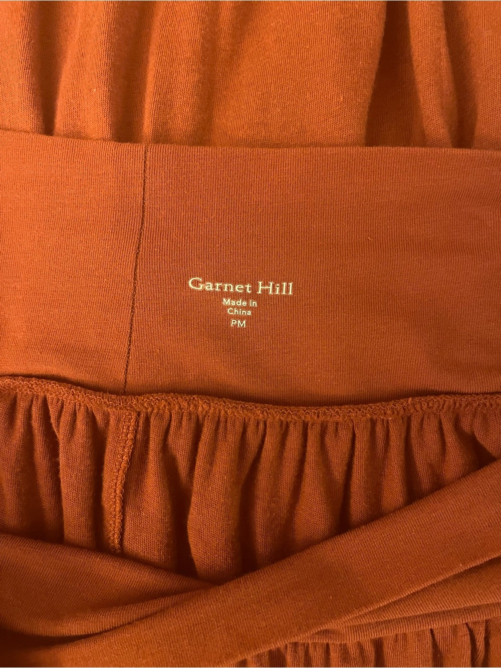 Garnet Hill Burnt Orange Maxi Skirt with Wide Waistband. Perfect Fall Skirt - Picture 6 of 8